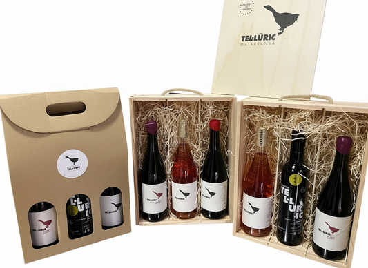 Caja de Madera para tres botellas